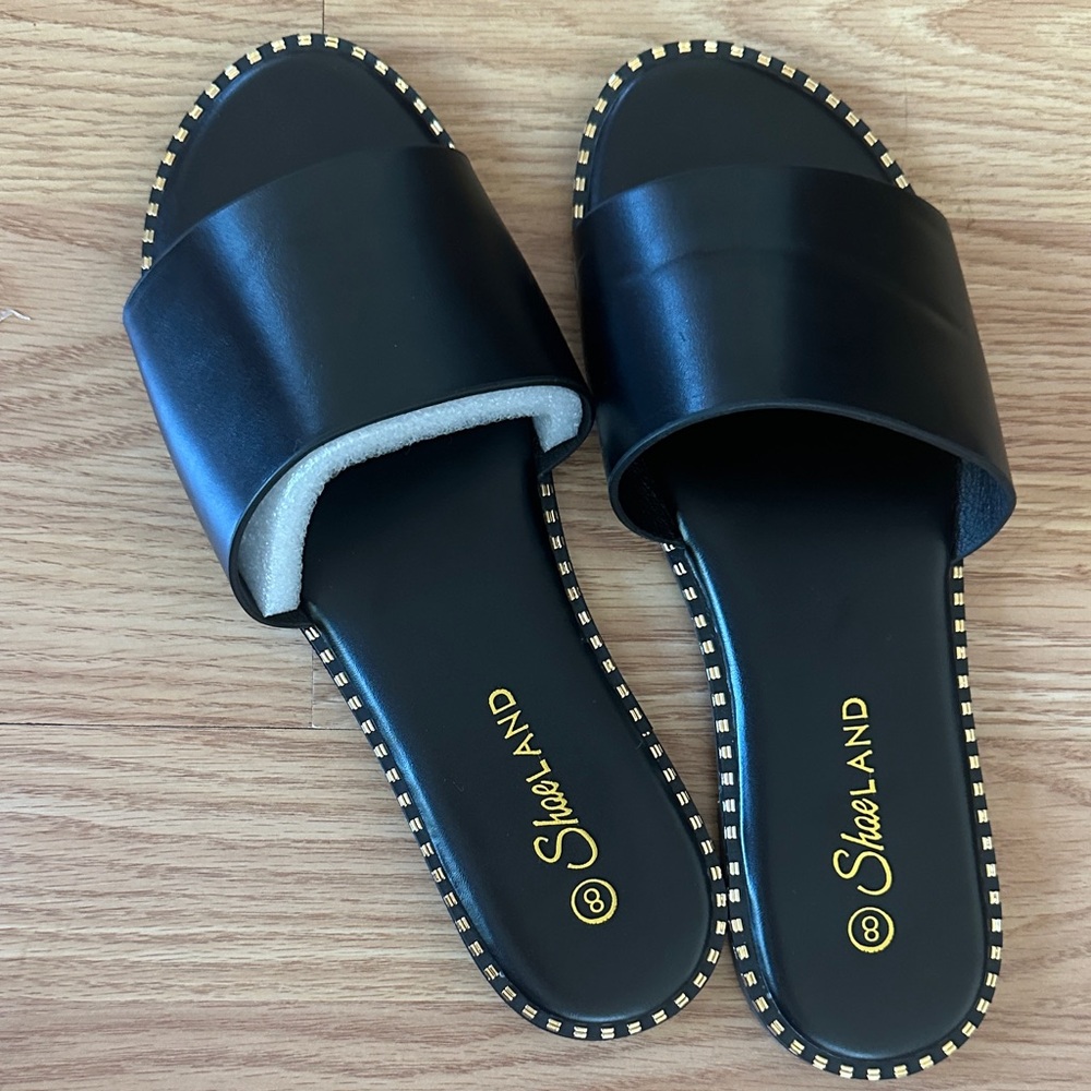 Black Slide Sandals